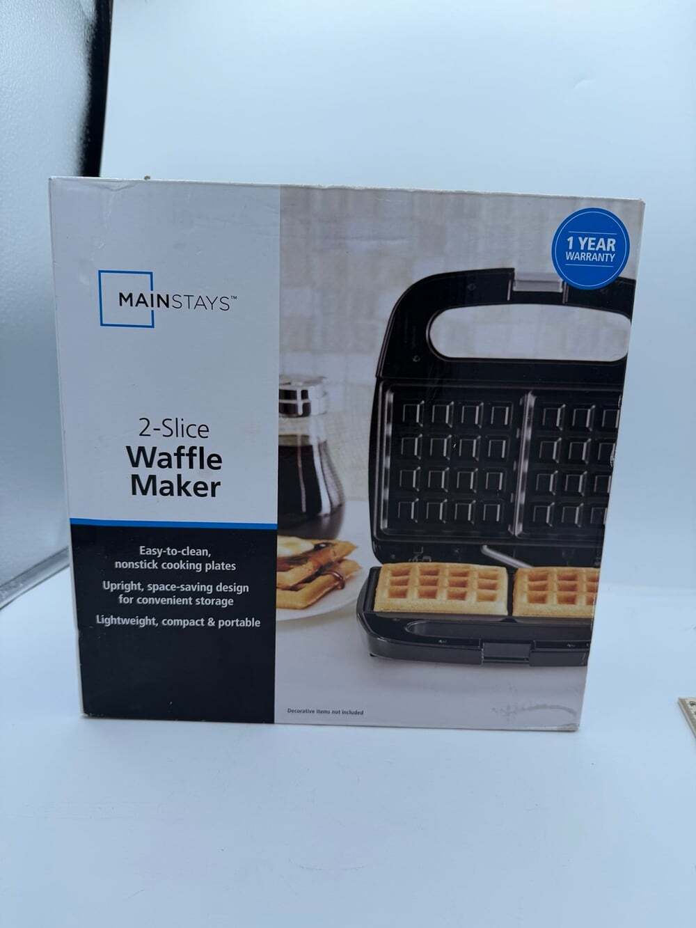 Mainstays 2-slice Waffle Maker New